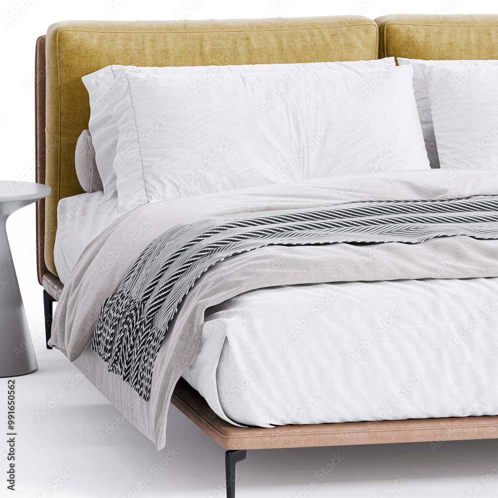 Modern Elegance: Bed for Stylish Bedroom transparent png bedroom furniture architectural visualization interior shadow 3d contemporary Modern Elegance: Bed for Stylish Bedroom transparent png bedroom furniture architectural visualization interior shadow 3d contemporary