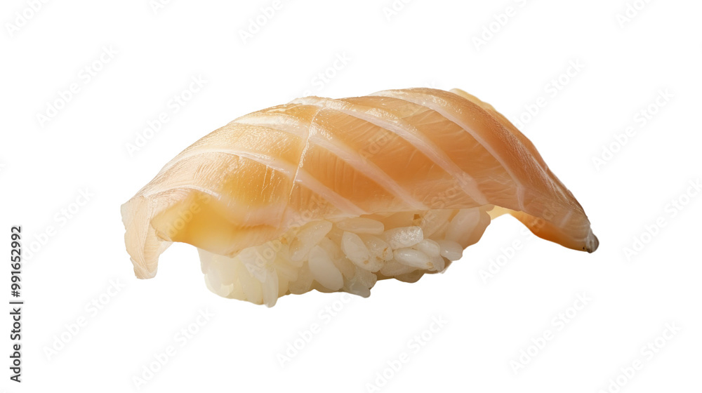 Fresh Nigiri Sushi with Sliced Raw Fish on Top of Vinegared Rice Isolated on Black Background Fresh Nigiri Sushi with Sliced Raw Fish on Top of Vinegared Rice Isolated on Black Background