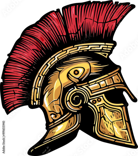 Roman Helmet clipart desing illustration