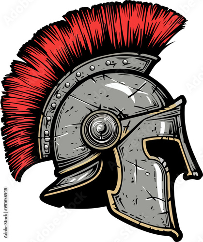 Roman Helmet clipart desing illustration
