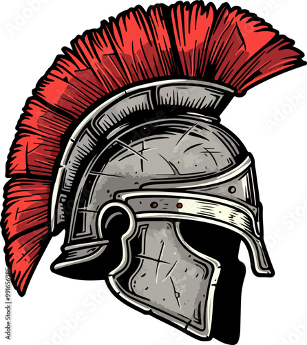 Roman Helmet clipart desing illustration