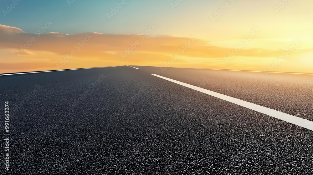 Minimalist highway with soft, diffused light from a distant source, barely lighting the asphalt, diffused light, soft glow Minimalist highway with soft, diffused light from a distant source, barely lighting the asphalt, diffused light, soft glow