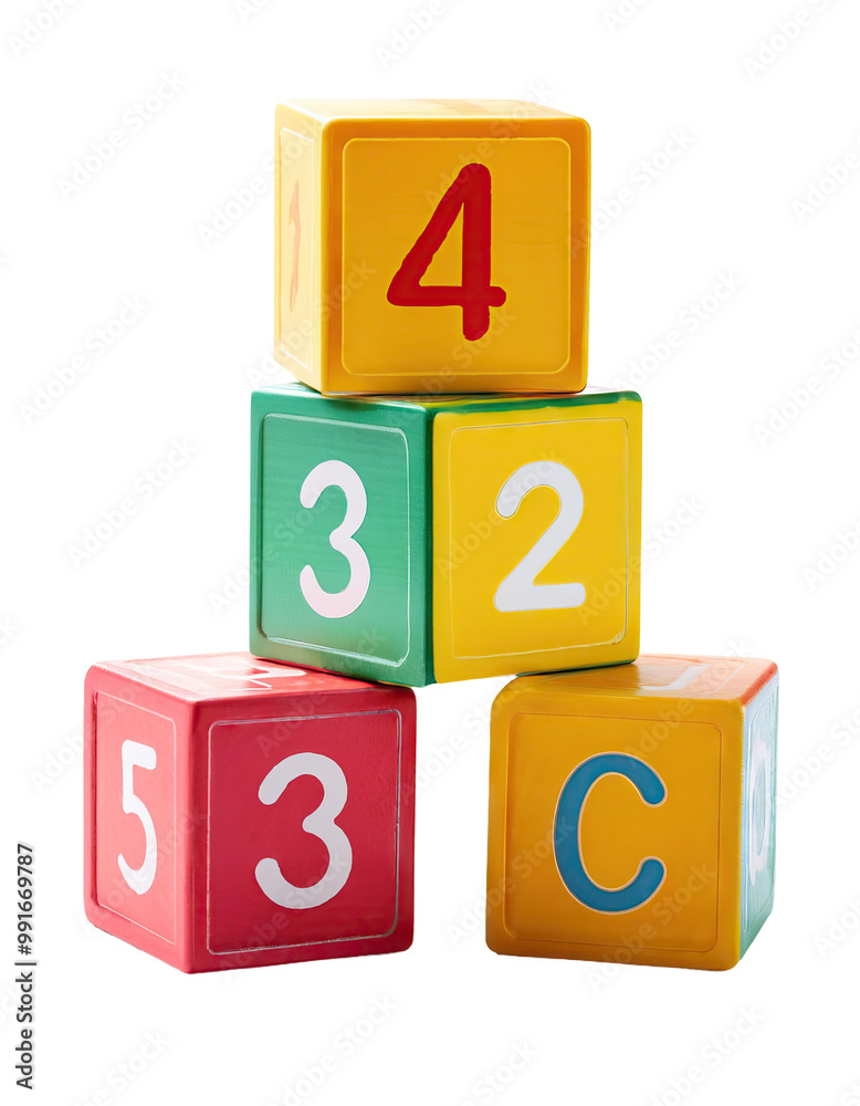 Colorful blocks spelling out numbers Colorful blocks spelling out numbers
