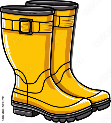Rubber Boots clipart desing illustration