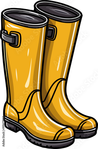 Rubber Boots clipart desing illustration