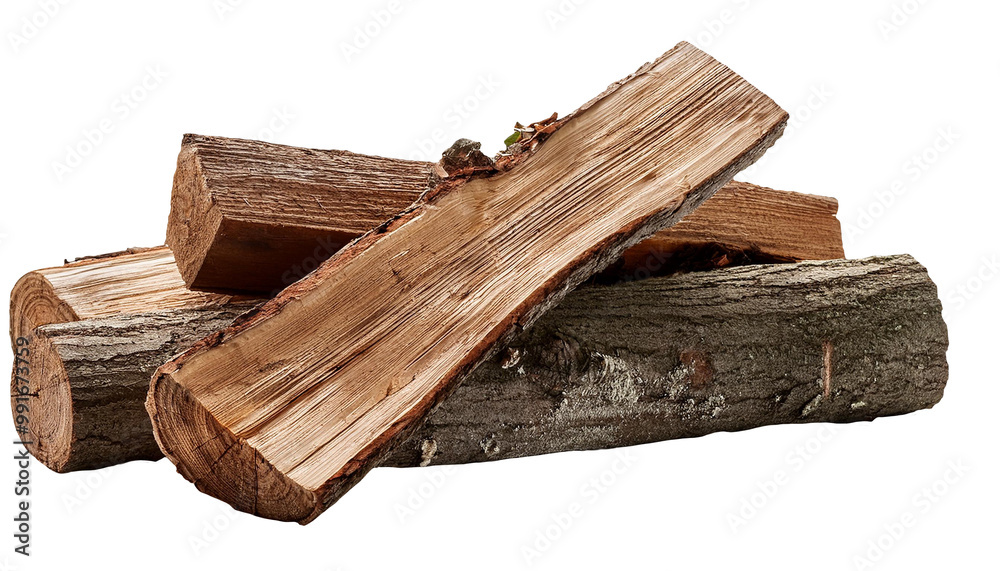 Stack of firewood isolated on white or transparent background Stack of firewood isolated on white or transparent background