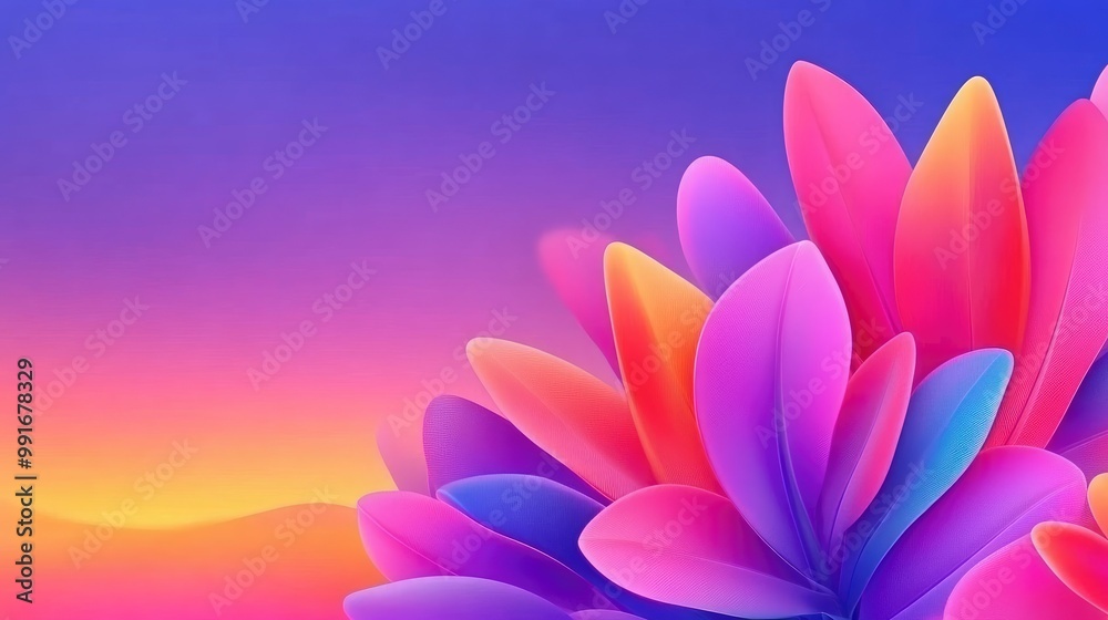 Abstract Flower Design in Vibrant Colors Abstract Flower Design in Vibrant Colors