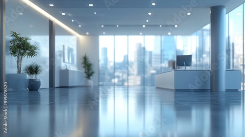 Blurred office interior room for business backdrop