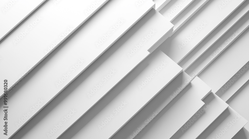 Obraz premium abstract background with lines, Paper Ream. Blank Pages Stack on White Background for Copy Space.