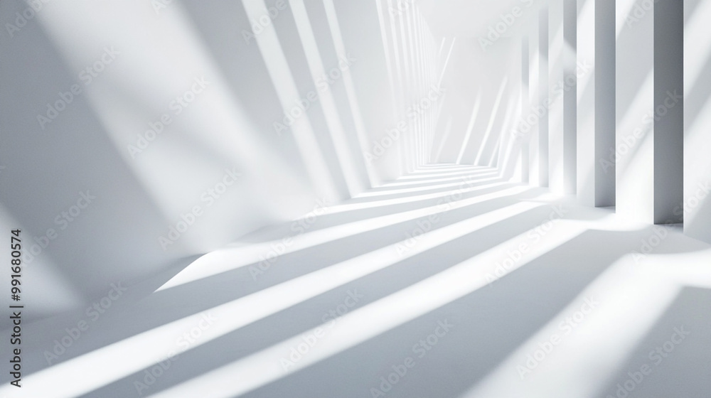 Obraz premium abstract background with lines, Paper Ream. Blank Pages Stack on White Background for Copy Space.