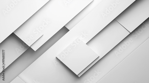 abstract background with lines, Paper Ream. Blank Pages Stack on White Background for Copy Space.