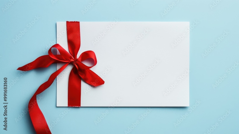 gift card with red ribbon and bow gift card with red ribbon and bow