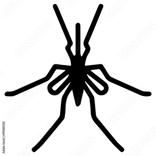Mosquito vector icon. Insect illustration.
