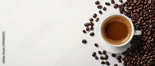 Coffee Cup and Beans