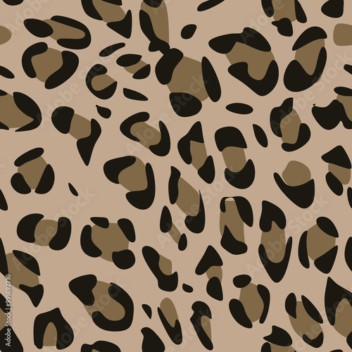 Leopard seamless pattern background. vector