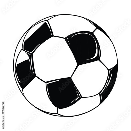 Soccer ball silhouette vector