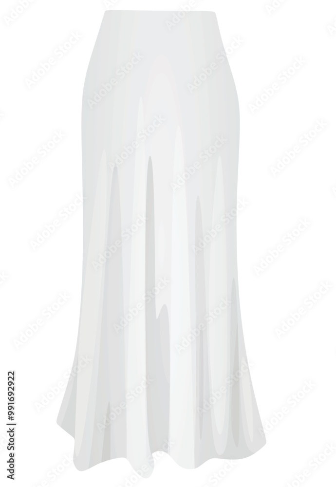 White elegant skirt. vector illustration White elegant skirt. vector illustration