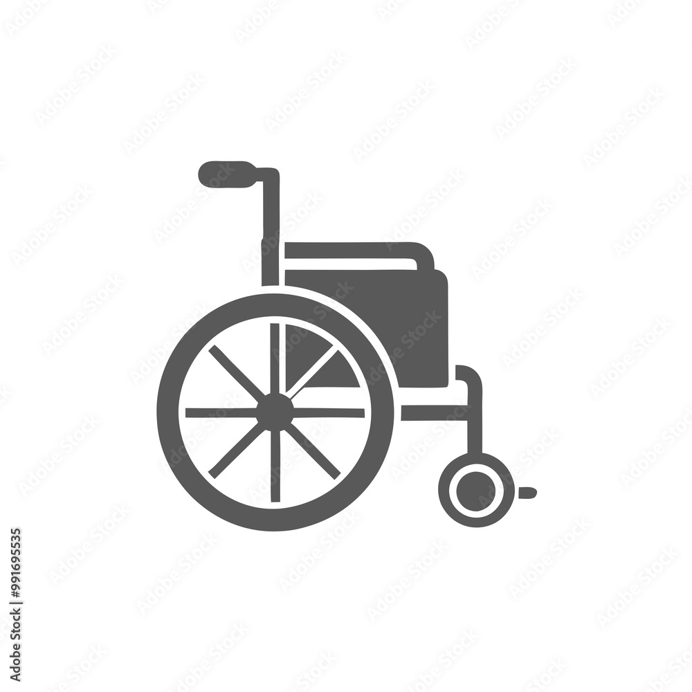 Wheelchair icon representing mobility and accessibility Wheelchair icon representing mobility and accessibility