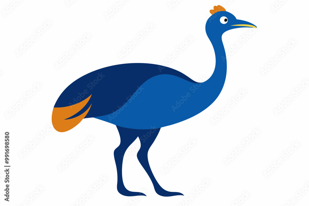 Naklejka premium illustration of an ostrich