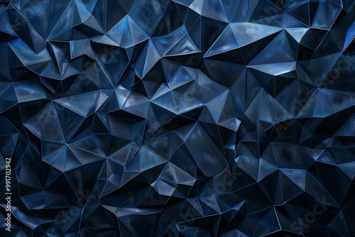 A blue background with a lot of triangles