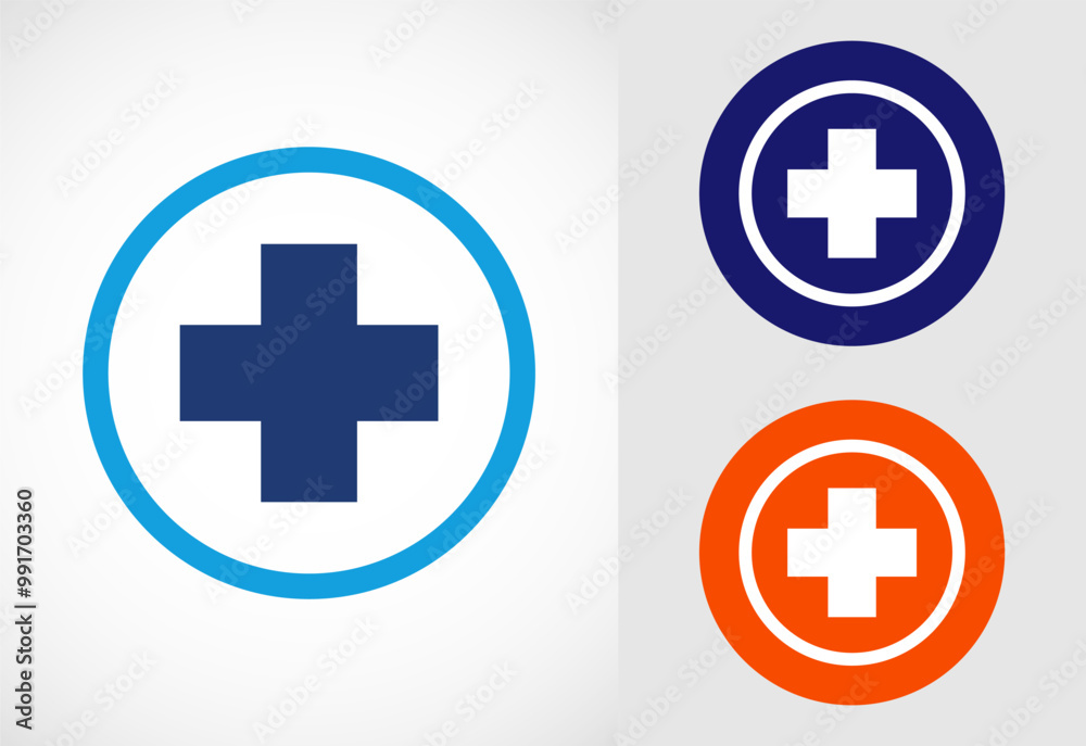 Obraz premium Medical And Healthcare Icon Design Illustration, Icon For Medical Apps and Websites