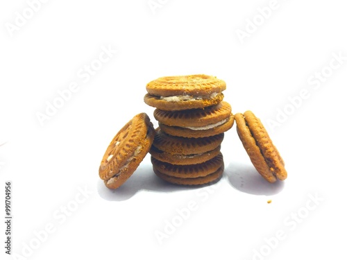 Stack of peanut butter crackers