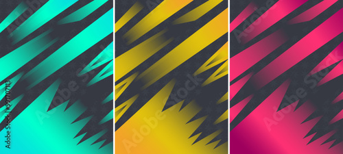 Set of Sports jersey pattern design Background for sublimation.Customizable Jersey template vector Illustration.