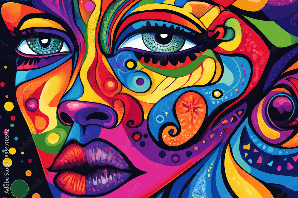 Naklejka premium A girl who having stress lot, creative vector art