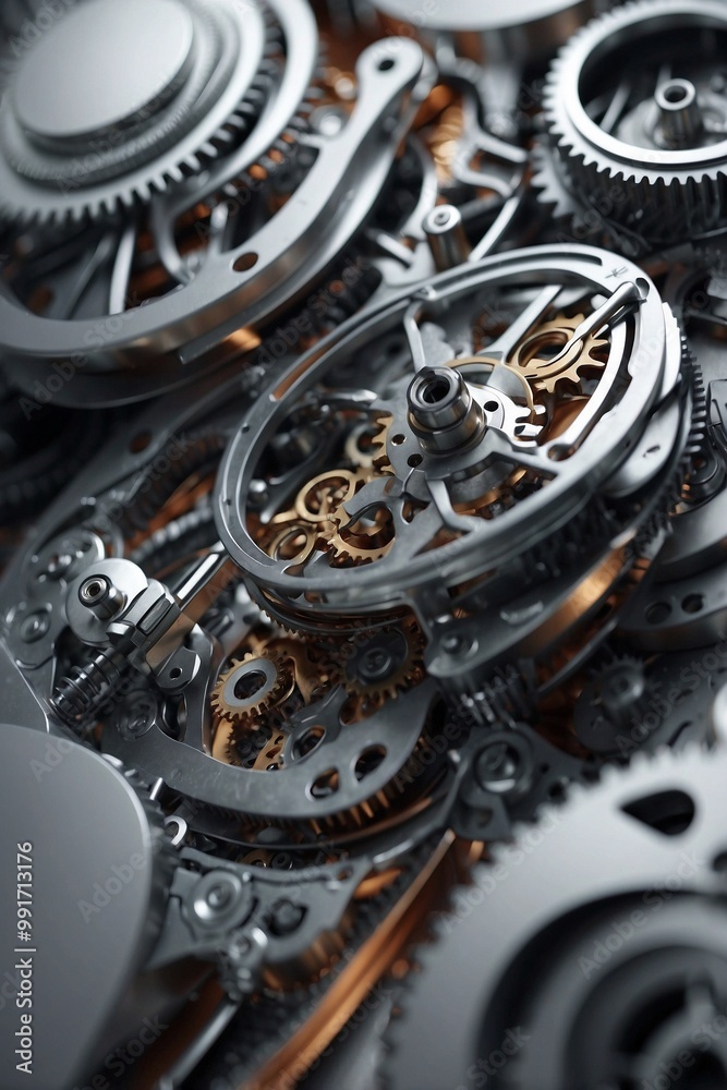 Abstract Time Background with Mechanical Design, Clearly Showcasing Complex Mechanisms Abstract Time Background with Mechanical Design, Clearly Showcasing Complex Mechanisms