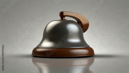 Hotel bell icon on a white background.