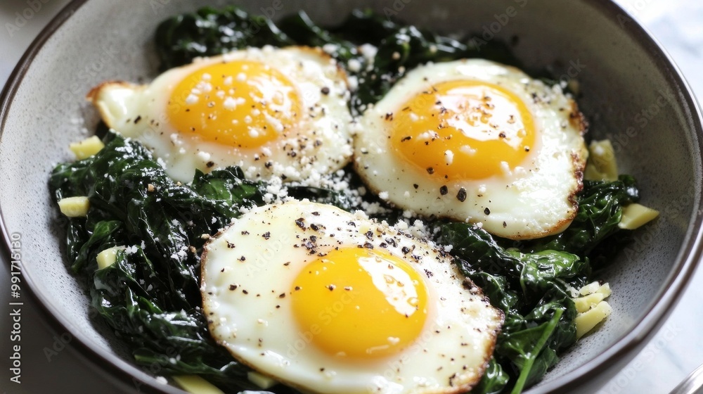 Fried Eggs with Spinach: A Simple and Delicious Breakfast Fried Eggs with Spinach: A Simple and Delicious Breakfast