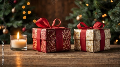 Season's Greetings: Elegantly Wrapped Christmas Gifts on Display