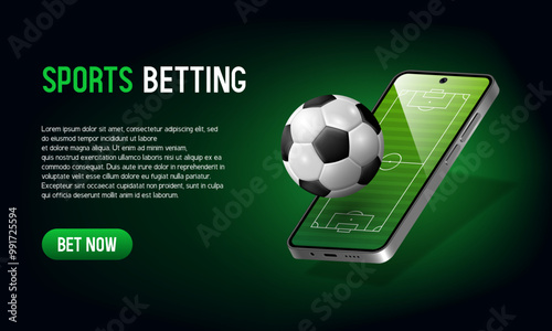 Sports betting banner. Banner for a website. Vector illustration.
