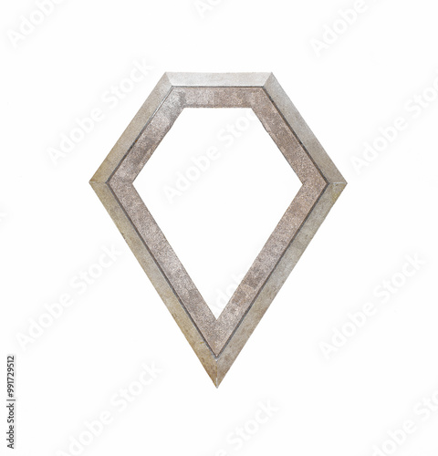 geometric photo frame isolated on white background