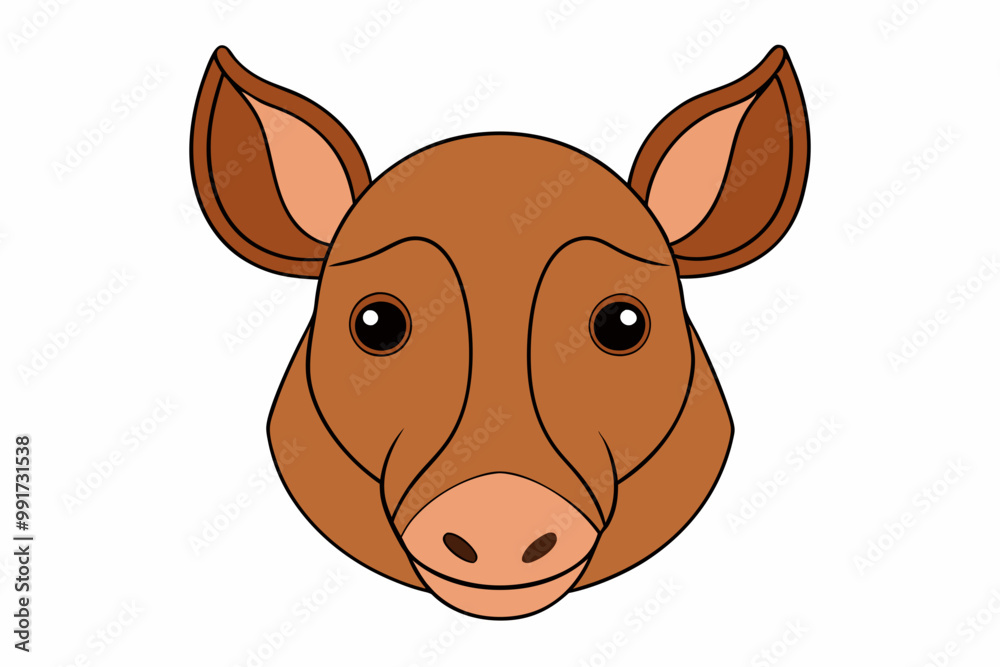 Obraz premium cartoon illustration of a giraffe