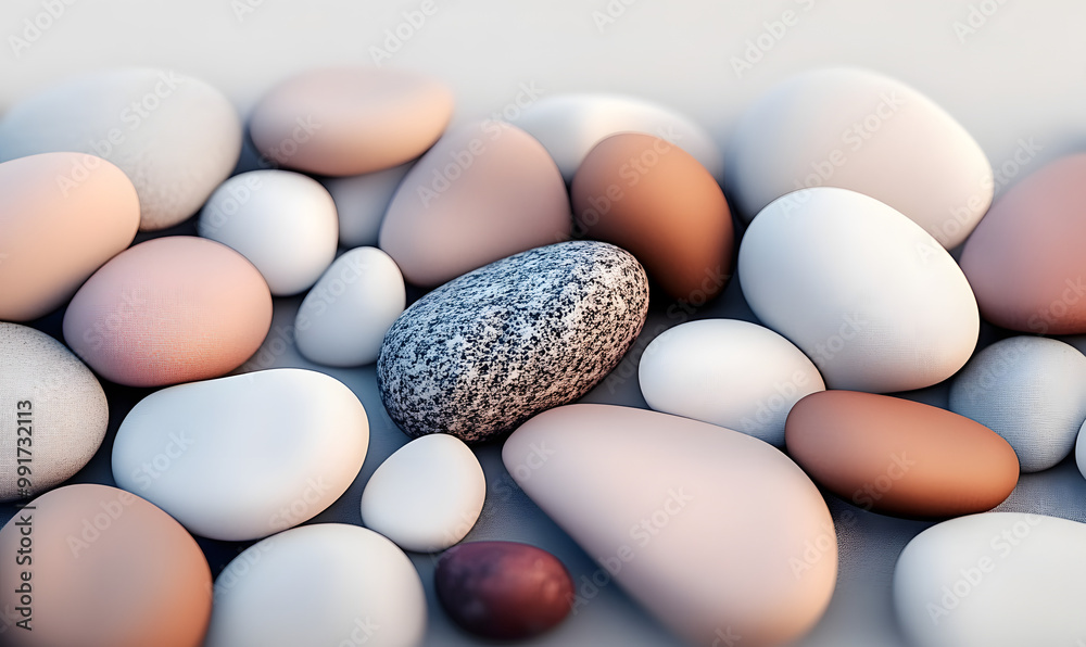 pastel colored pebble stones background, generative ai pastel colored pebble stones background, generative ai