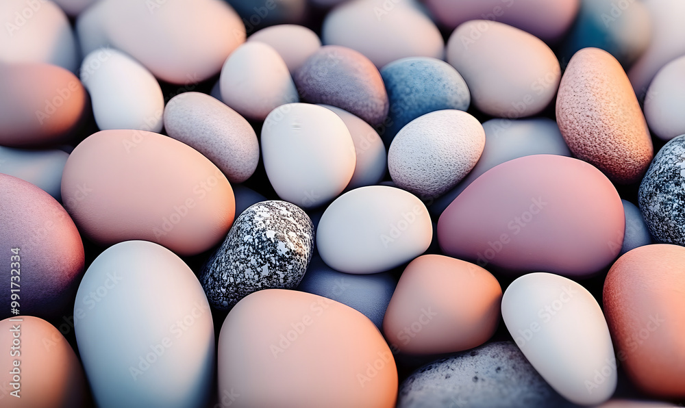 pastel colored pebble stones background, generative ai pastel colored pebble stones background, generative ai