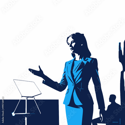 A woman discussing the business ideas, PNG