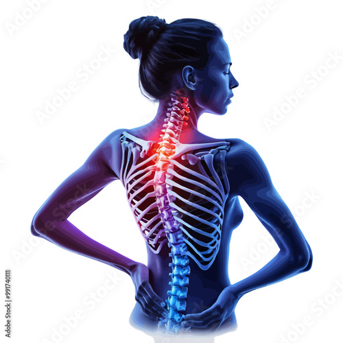 A woman is feeling spinal pain.PNG