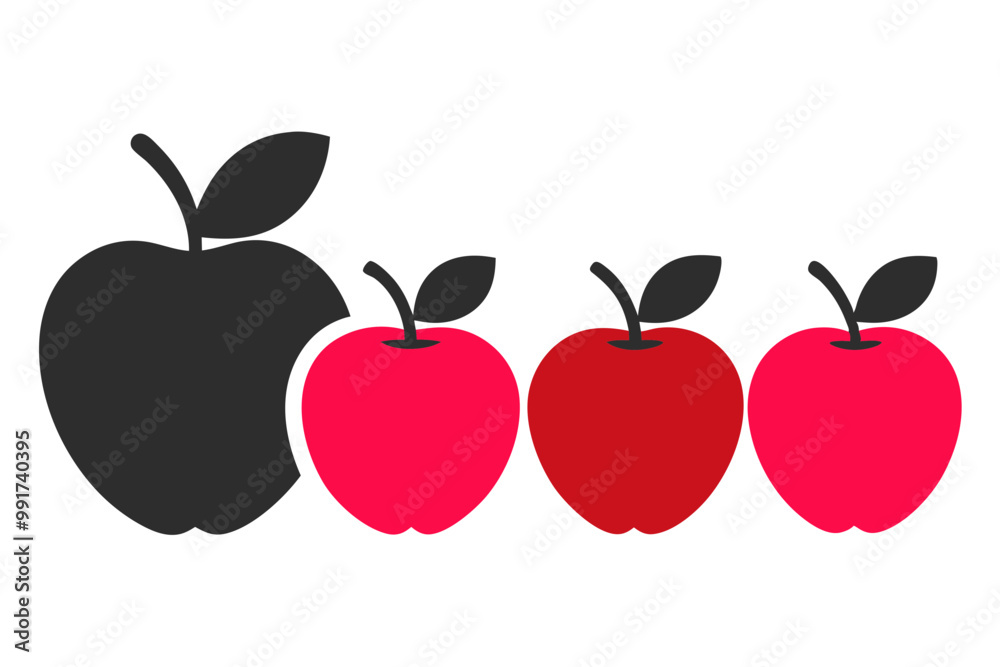red apples with drops red apples with drops