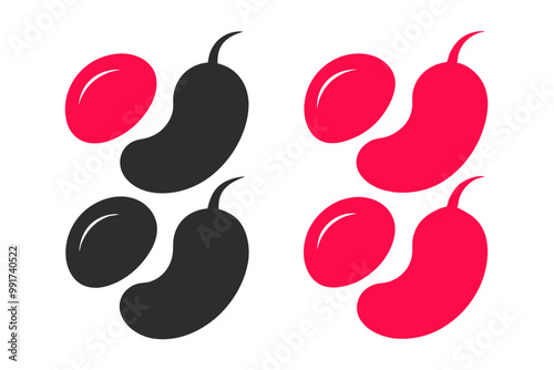 A vibrant seamless pattern of vector fruit and vegetable illustrations, including apples, pears, and tomatoes, perfect for a healthy food background design
