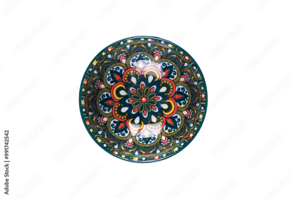 Naklejka premium uzbek tea bowl isolated on white background