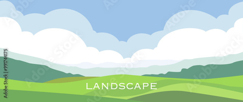 Vector illustration. Leisure and travel concept. An incredible landscape of nature. Banners for books, social networks, wallpapers, notebooks, pictures for design, educational books.