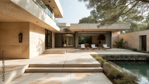 modern house in the morning
