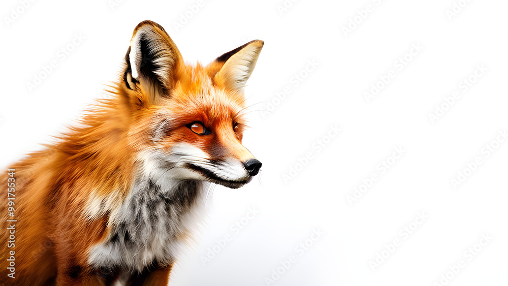 Fototapeta premium red fox isolated on white