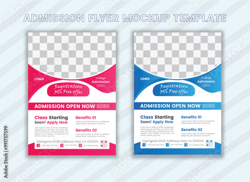 School college admission flyer template