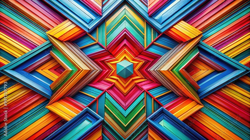 Abstract Pattern of Colorful Shapes and Lines on a Modern Background for Creative Projects and Designs Abstract Pattern of Colorful Shapes and Lines on a Modern Background for Creative Projects and Designs