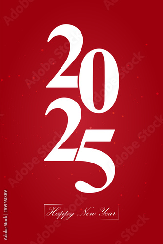 Happy new year 2025 modern banner design.