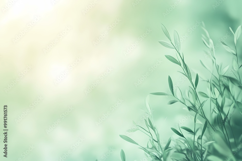 Soft Pastel Green Background for Calm Atmosphere Soft Pastel Green Background for Calm Atmosphere