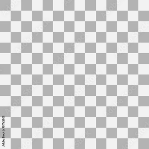 Light grey transparency grid. A seamless grid pattern consisting of alternating transparent and light gray squares creates a visually balanced and crisp surface, suitable for design or digital art.